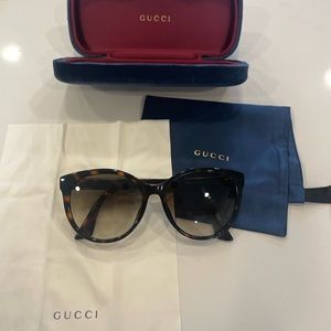 Gucci Havana Frame Brown Gradient Sunglasses